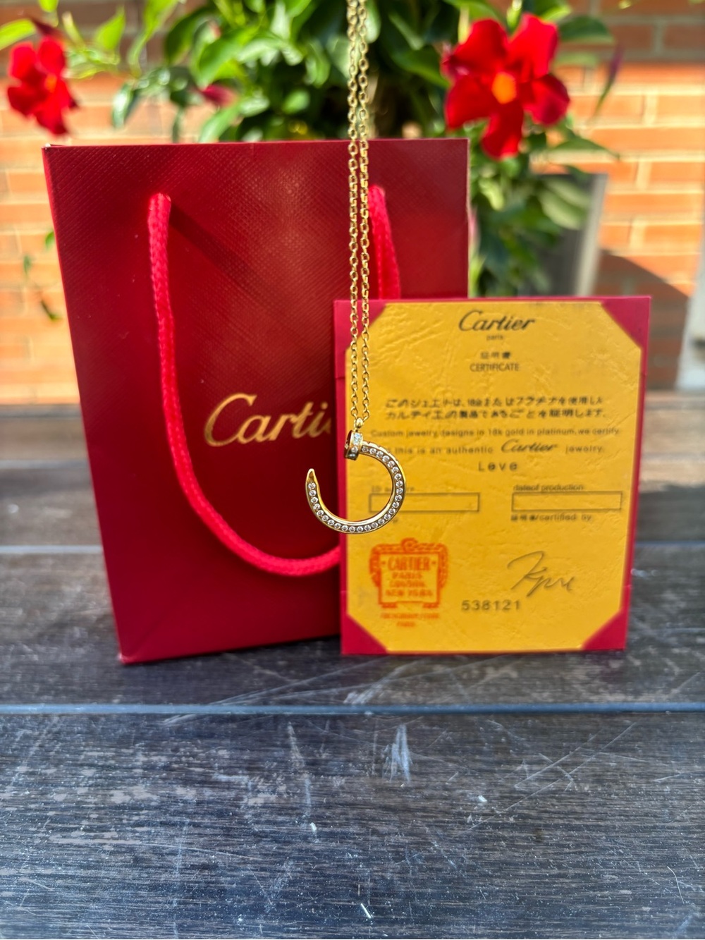 Cartier Gold Hook Style Necklace